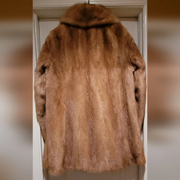 ✨️ VINTAGE  RARE  PRE-OWNED Women's Pastel Genuine Mink Fur PEACOATSize M